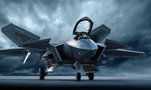 印度班加罗尔空军基地停机坪上，一架苏-30MKI重型战斗机展开双翼