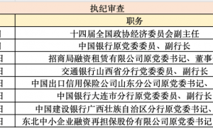 金融反腐｜9月至少8人被查，涉2名中管干部